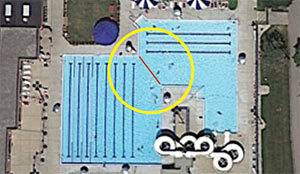Arial view of the Aqualusion pool