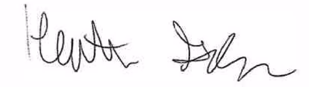 Personal signature of Heather Goldman